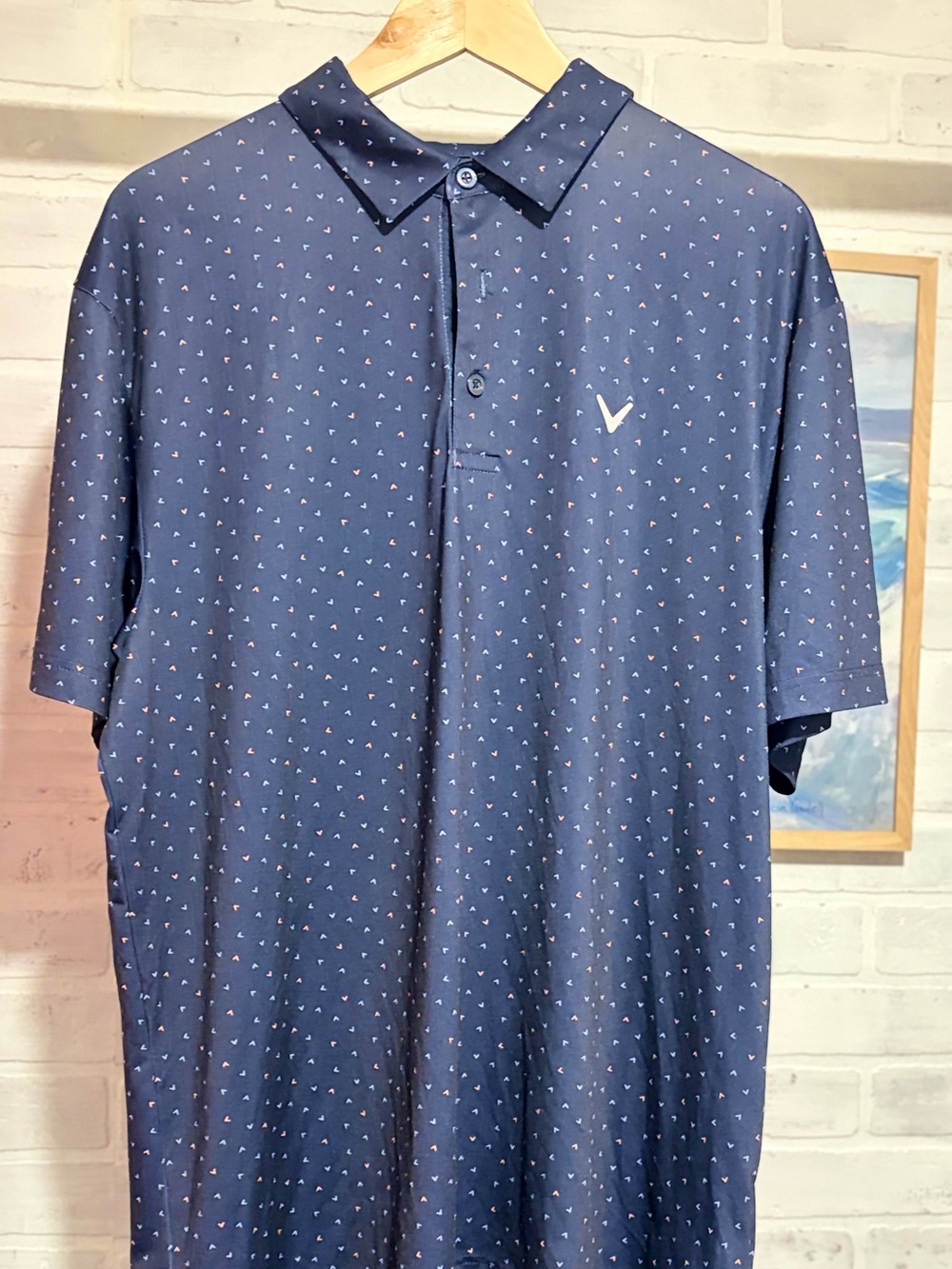 Callaway Navy Micro-Dot Polo Shirt